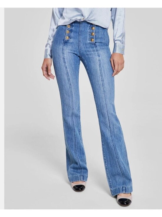 Michael Kors Denim - Michael Kors Flare Leg Sailor Jeans, Angel Blue, Size 6P